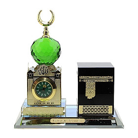 Muslim Crystal Miniature Islamic Building Sculpture Handicraft Eid Car Decor