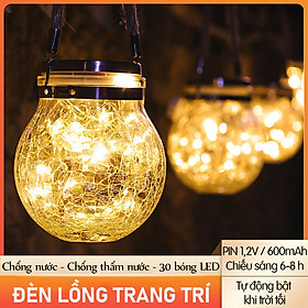 Đèn năng lượng mặt trời trang trí sân vườn treo cây hình hũ,lung linh -  K1518 - hình hũ