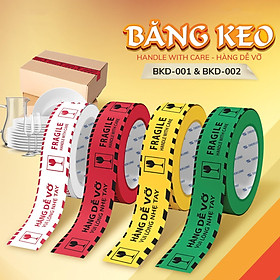 Băng keo hàng dễ vỡ Fragile Handle With Care Thiên Long BKD-001 - 50m