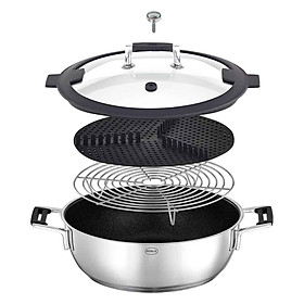 Nồi Hấp Rosle Silence PRO 91978 28cm Lớp Chống Dính ProResist Hàng Chính Hãng