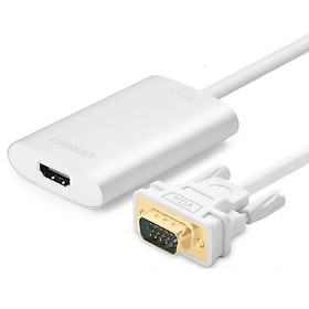 Mua Cáp Chuyển VGA sang HDMI Có Âm Thanh Cao Cấp dài 0.5m màu trắng UGREEN GK40263MM110 Hàng chính hãng