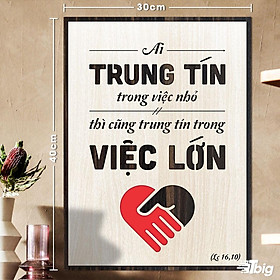 Tranh công giáo TBIG-CG004: Ai trung tín trong việc nhỏ thì cũng trung tín trong việc lớn 30x40cm