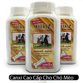 Xương Bổ Xung Canxi Vitamin Sleeky Thái Lan Cho Chó Giúp Xương Chắc Khỏe Tăng Sức Đề Kháng Hộp 140 Viên - Bổ sung Canxi