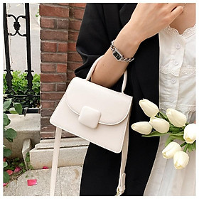 Túi xách cầm tay, túi đeo chéo nữ đẹp da mềm Khoá vuông sang chảnh phong cách thời trang Hàn Quốc