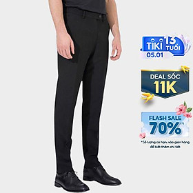 Quần âu nam công sở Biluxury cao cấp co giãn siêu nhẹ trẻ trung,lịch thiệp form slimfit tôn dáng 5QAUB004DEN