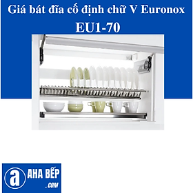 Giá bát đĩa cố định chữ V - 2 tầng Euronox EU1-70. Hàng Chính Hãng