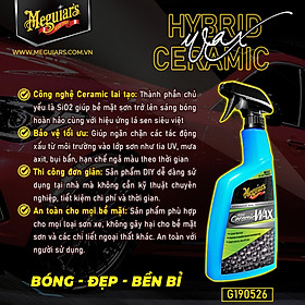 Chai xịt phủ bóng ô tô tạo hiệu ứng chống bám nước CERAMIC WAX MEGUIARS - G190526 - 768ML