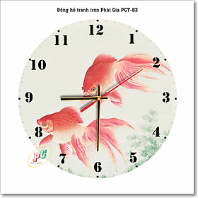 Mua Đồng hồ treo tường  đồng hồ tranh treo tường hình cá  đồng hồ dạng tròn  đồng hồ độc lạ  đồng hồ treo phòng khách  phòng ngủ  nhà bếp  đồng hồ tranh quà tặng Phát Gia PGT38-83
