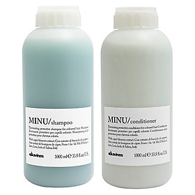 Bộ dầu gội xả Davines Minu dành cho tóc nhuộm Shampoo & Conditioner 1000ml