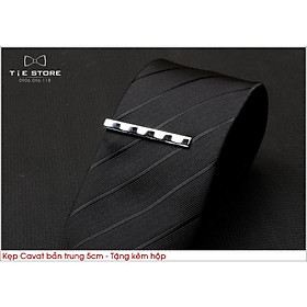 Kẹp cà vạt nam dành cho cavat bản trung ( 5cm) - Tặng kèm hộp