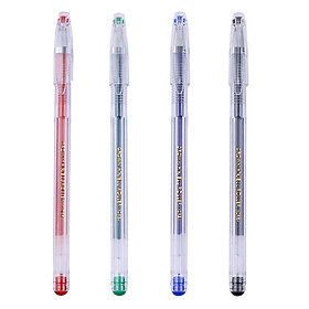 Vỉ 4 Bút Gel CROWN HJR 500 (Xanh, Đỏ, Đen, Xanh Lá)