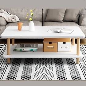 Mua Bàn 2 tầng làm bàn trà  bàn sofa phong cách Bắc Âu  chân gỗ tự nhiên ( Hình chữ nhật  hình trứng  hình Elip)