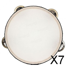 7xEducational Toy Musical Tambourine Beat Instrument Hand Drum