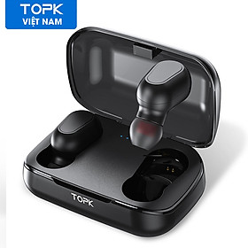 Tai Nghe Không Dây Chân Thực TOPK F22 Tai Nghe Nhét Tai TWS Bluetooth 5.0 Tai Nghe Nhét Trong Tai Chống Nước Tai Nghe Không Dây Có Mic Dành Cho iPhone Android