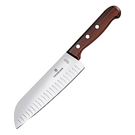 DAO BẾP CẠNH SÁO CÁN GỖ HỒNG MỘC SANTOKU VICTORINOX ROSEWOOD 17CM