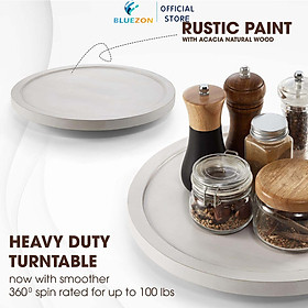Mua Khay gỗ xoay 33cm - dày 2cm để gia vị  đồ dùng nhà bếp  decor trang trí thức ăn