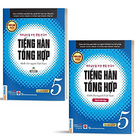 Sách - Combo Giáo Trình Tiếng Hàn Tổng Hợp Dành Cho Người Việt Nam Trình Độ Cao Cấp 5 (Giáo trình In Trắng đen + SBT) - MC
