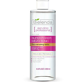 Nước hoa hồng Bielenda Anti Age Super Power Mezo Tonic 200ml
