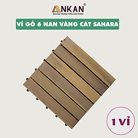 Mua Ván Sàn Gỗ Vỉ Nhựa Thiết Kế Mới Năm 2024 Màu Vàng Cát Dùng Để Lót Ban Công Sân Thượng Quán Cà Phê Tạo Không Gian Sạch Sẽ Và Sang Trọng Thương Hiệu ANKAN