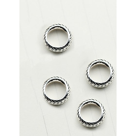 Charm bạc chặn hạt họa tiết hoa văn - Ngọc Qúy Gemstones