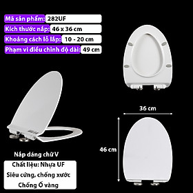 Mua Nắp bồn cầu đóng êm hình chữ U-V phù hợp với mọi loại bồn cầu