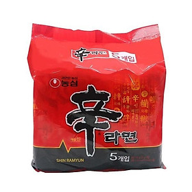 Mì kéo vị cay Nongshim 600g - 120g*5 gói