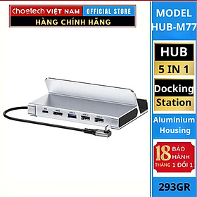 Mua Bộ Hub chuyển đổi Choetech HUB-M77 5in1 Docking Station (HDMI 4K60Hz + USB*3 + PD100W)- Hàng chính hãng