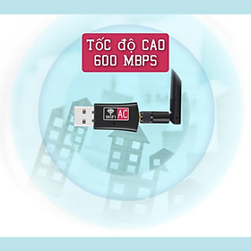 USB Nâng cấp WiFi 5G dễ dàng với USB 3.0, WIFI siêu tốc 1200Mbps, hai băng tần, có 5GHz cho máy bàn PC - Hàng nhập khẩu