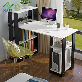 Mua Bàn Học  Bàn Làm Việc Kết Hợp Giá Sách Hiện Đại Thông Minh Có Ngăn Để Máy Tính – Màu Đen Trắng GP09.21