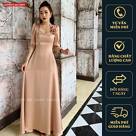 Đầm Xòe Dạ Hội Màu Nude Thiết Kế Sang Trọng Amabel Dress