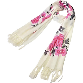 Khăn choàng cổ họa tiết hoa thanh lịch màu ngẫu nhiên