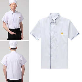 Chef Coat, Workwear Bakery Uniform Jacket for Women Adult Restaurant Kitchen Work