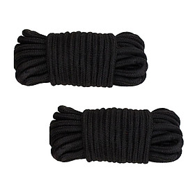 2pc 20m Tying Cotton Cord Thread Games Macrame Jewellery DIY Ropes 6mm Black