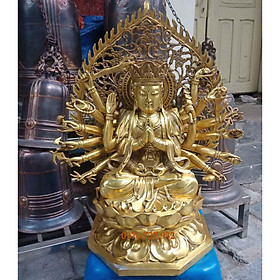 Mua tượng phật mẫu chuẩn đề bằng đồng cao 41cm  bán tượng chuẩn đề  mẫu tượng chuẩn đề