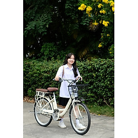 Xe đạp điện cho học sinh nữ Wiibike Mira City 36V Xe đạp Trợ lực điện dáng xe mini Nhật công suất 350W tốc độ tối đa 35Km/h an toàn cho học sinh, người già
