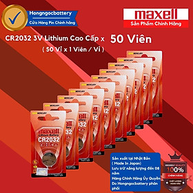 Mua 50 Viên Pin CR2032 3V Lithium MAXELL Cao Cấp Dùng cho SMART KEY Ô tô   Xe máy   Cmoss   Đồng hồ ( Made In Japan )