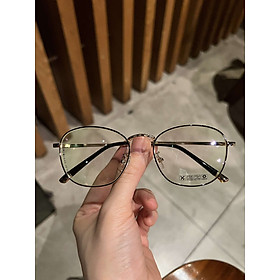 Kính nam nữ Mắt vuông Korea phối màu kim loại