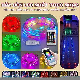 Mua Dây Đèn Led Nháy Đuổi 10M  Trang Trí Ngoài Trời RGB 5V Cổng USB Nháy Theo Nhạc 16 Triệu Màu  Điều Khiển Bằng App