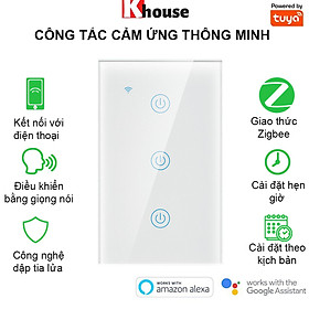 Mua Công Tắc Thông Minh Wifi Tuya Phiên Bản Cao Cấp Hình Chữ Nhật Cảm Ứng 1-2-3-4 Nút Điều Khiển Qua App Smart Life - Hàng Chính Hãng