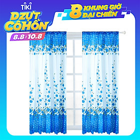 Rèm Cửa Sổ In Họa Tiết Hoa Hồng Dùng Trang Trí Phòng Khách