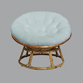 Ghế thư giãn Papasan - Tự nhiên - Trắng (Nhung)