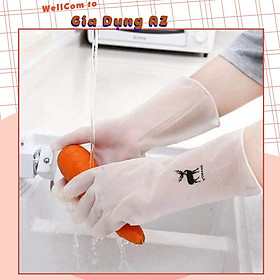 Mua Găng tay cao su tẩy tế bào chết con hươu dài siêu dai rửa chén bát giặt giũ lau dọn nhà cửa bảo vệ đôi tay AZSF749