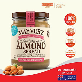 Bơ Hạnh Nhân Mayvers - Mayver s All Natural Almond Spread - Hủ 240g