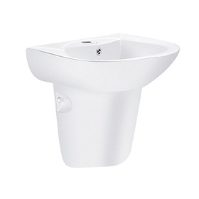 Mua Chậu lavabo rửa mặt + chân treo ốp tường  BS-201 (vòi gắn trên mặt lavabo)