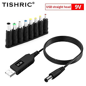 Tishric DC USB 5V 9V 12V Bộ điều hợp USB Power Boost Cáp nguồn USB Dây USB cho Bộ chuyển đổi WiFi mô -đun bộ định tuyến thông qua PowerBank Color: 8PCS DV 9V