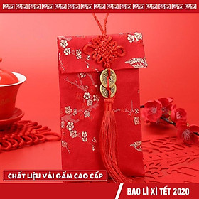  Bao Lì Xì Vải Gấm Nhiều Hoa Văn Cao cấp