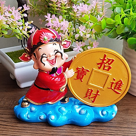 Tượng chibi Thần Tài 10cm bằng sứ đặc ruột cao cấp