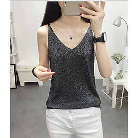 Áo len 2 dây free size chất len pha kim tuyến AO01