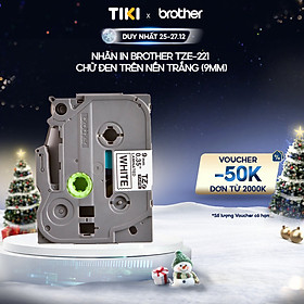 Mua Nhãn in Brother TZe-221 chữ đen trên nền trắng (9mm) - Hàng chính hãng