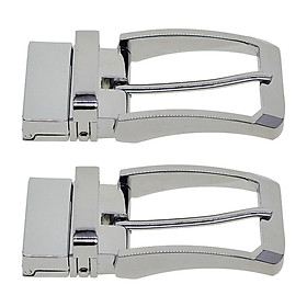 2 Pack Ratchet Retro Metal Reversible Belt Buckle Slide Pin Buckle Replacement